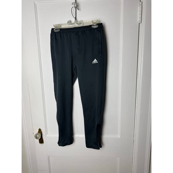Adidas Climalite Gray Logo Straigh Leg Track Pants Soccer Pants Youth Kids MED - Picture 1 of 9